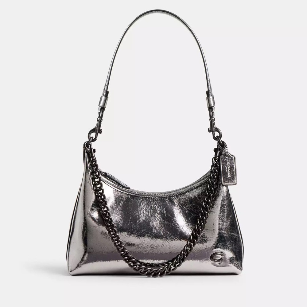 Coach Silver Metallic Shoulder Bag
